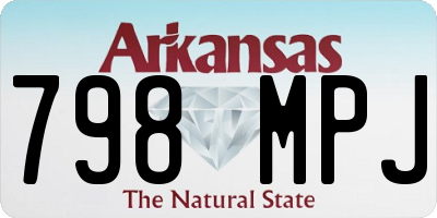 AR license plate 798MPJ