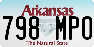 AR license plate 798MPO
