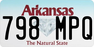 AR license plate 798MPQ