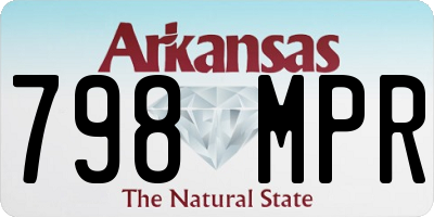 AR license plate 798MPR