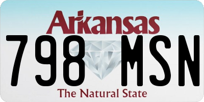 AR license plate 798MSN