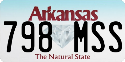 AR license plate 798MSS