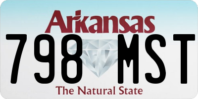 AR license plate 798MST