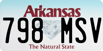 AR license plate 798MSV