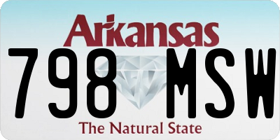 AR license plate 798MSW