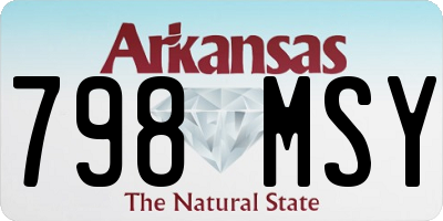 AR license plate 798MSY