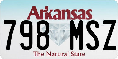 AR license plate 798MSZ