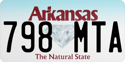 AR license plate 798MTA
