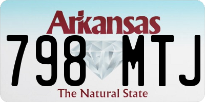 AR license plate 798MTJ