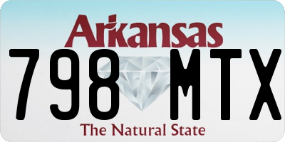 AR license plate 798MTX
