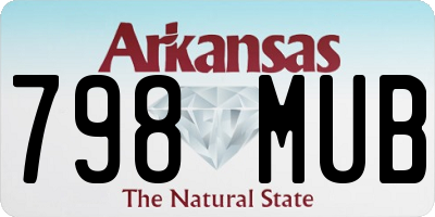 AR license plate 798MUB