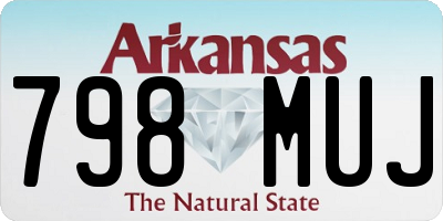 AR license plate 798MUJ