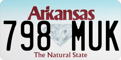 AR license plate 798MUK