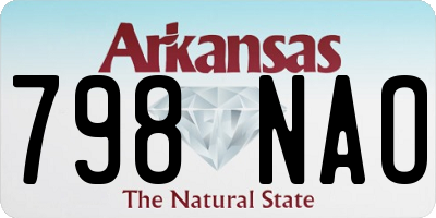 AR license plate 798NAO