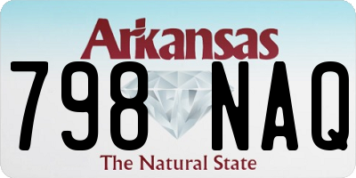 AR license plate 798NAQ