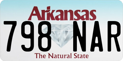AR license plate 798NAR