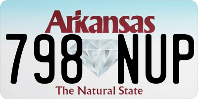 AR license plate 798NUP