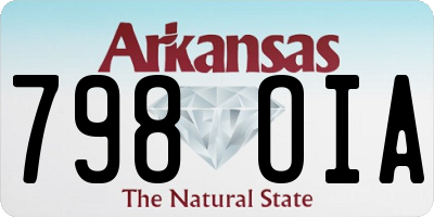 AR license plate 798OIA