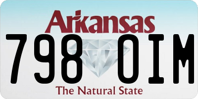 AR license plate 798OIM