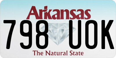 AR license plate 798UOK