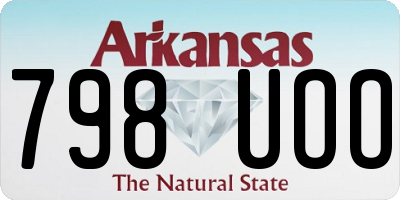 AR license plate 798UOO