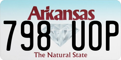 AR license plate 798UOP