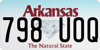 AR license plate 798UOQ