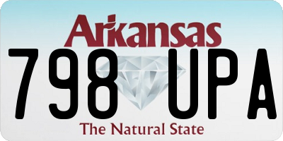 AR license plate 798UPA