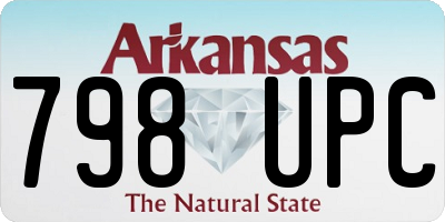 AR license plate 798UPC