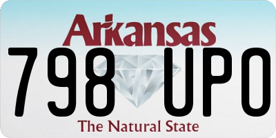 AR license plate 798UPO