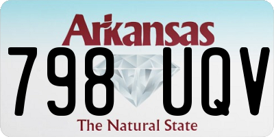 AR license plate 798UQV