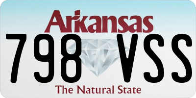 AR license plate 798VSS