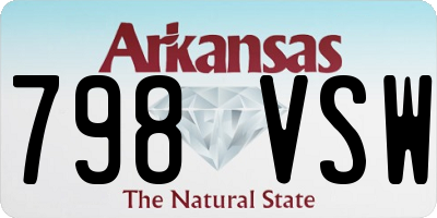 AR license plate 798VSW