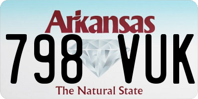 AR license plate 798VUK