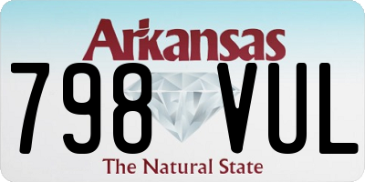 AR license plate 798VUL