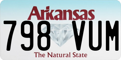 AR license plate 798VUM