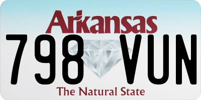 AR license plate 798VUN