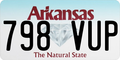 AR license plate 798VUP