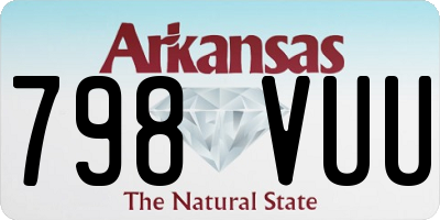 AR license plate 798VUU