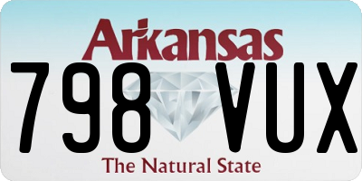 AR license plate 798VUX