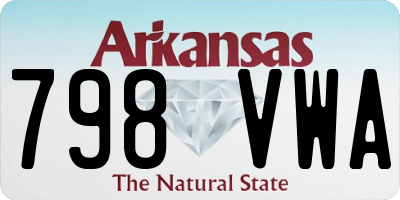 AR license plate 798VWA