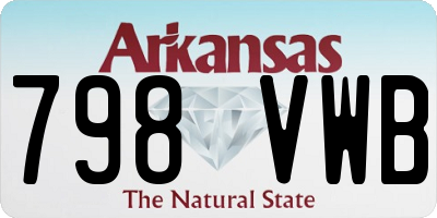 AR license plate 798VWB