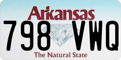 AR license plate 798VWQ