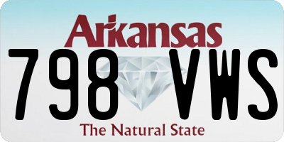 AR license plate 798VWS