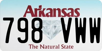 AR license plate 798VWW