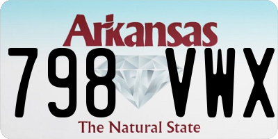 AR license plate 798VWX