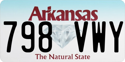 AR license plate 798VWY