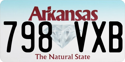 AR license plate 798VXB