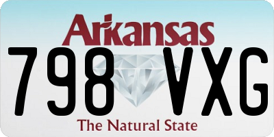 AR license plate 798VXG