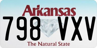 AR license plate 798VXV